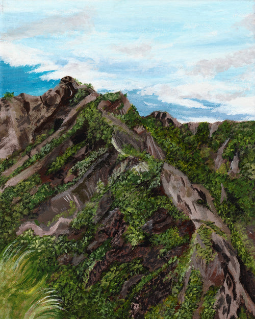 “The Sacred Mountain” Acrylic Painting