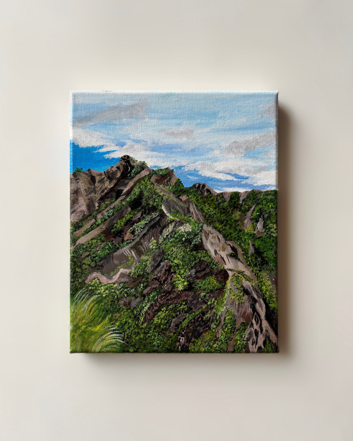 “The Sacred Mountain” Acrylic Painting