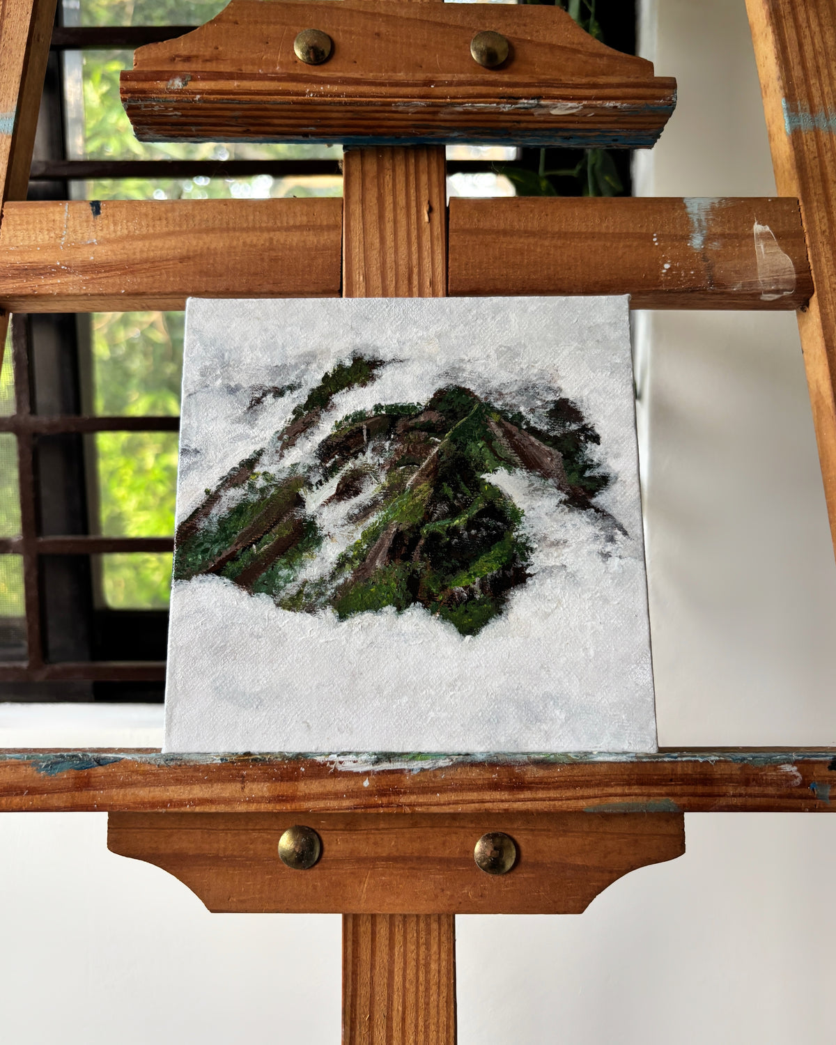 “Where Clouds Rest" Acrylic Painting