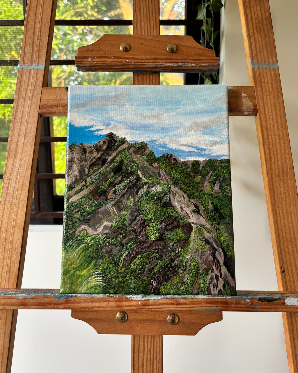 “The Sacred Mountain” Acrylic Painting
